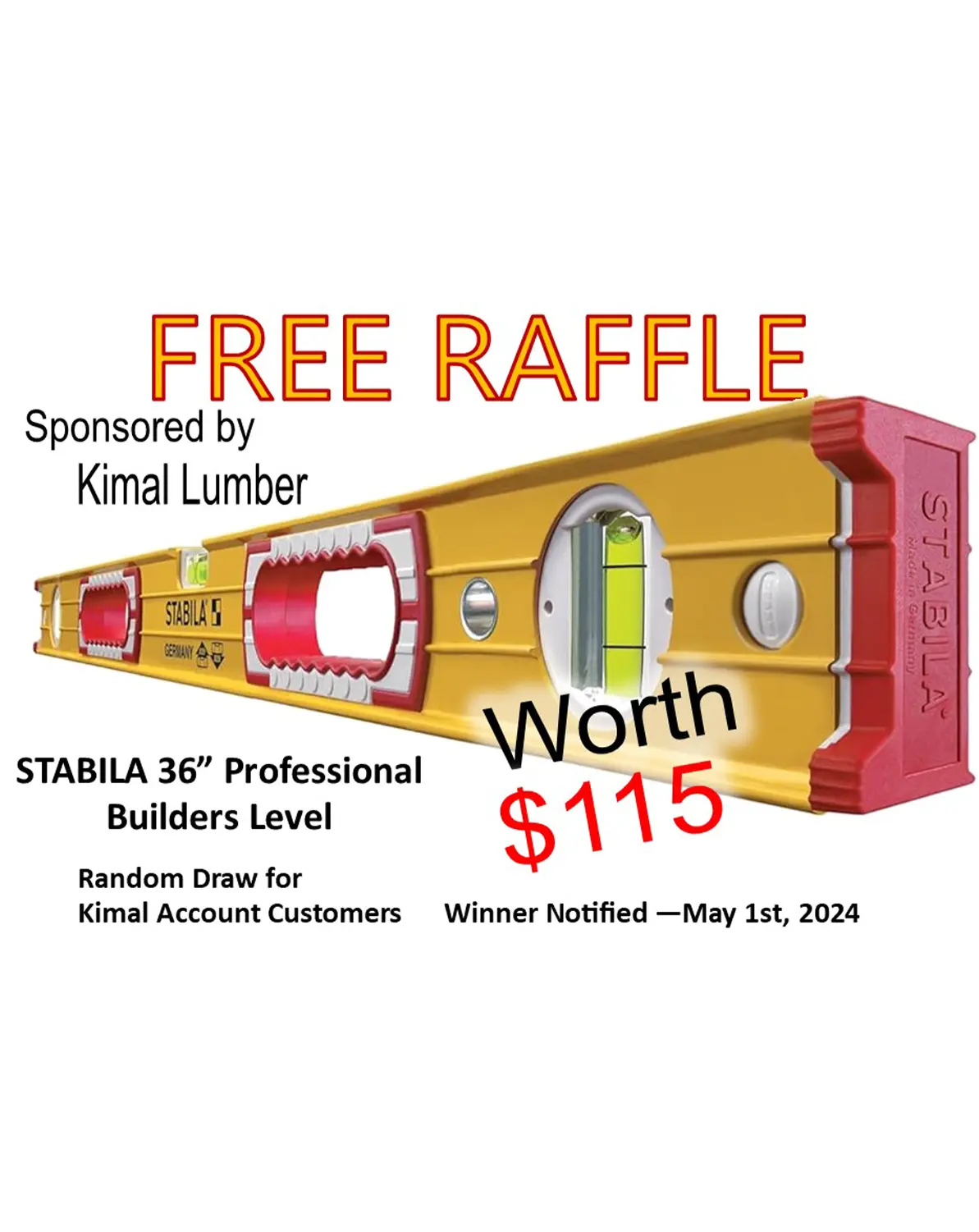 April Raffle of the Month